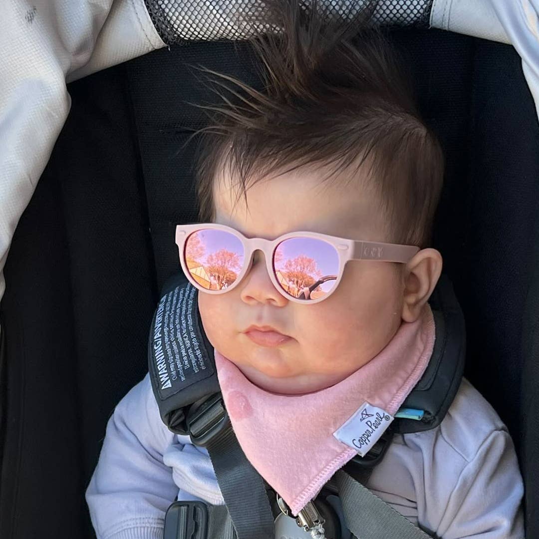 Round Sunglasses | Blush Pink: Junior (Ages 5+) / Brown Polarized Lens