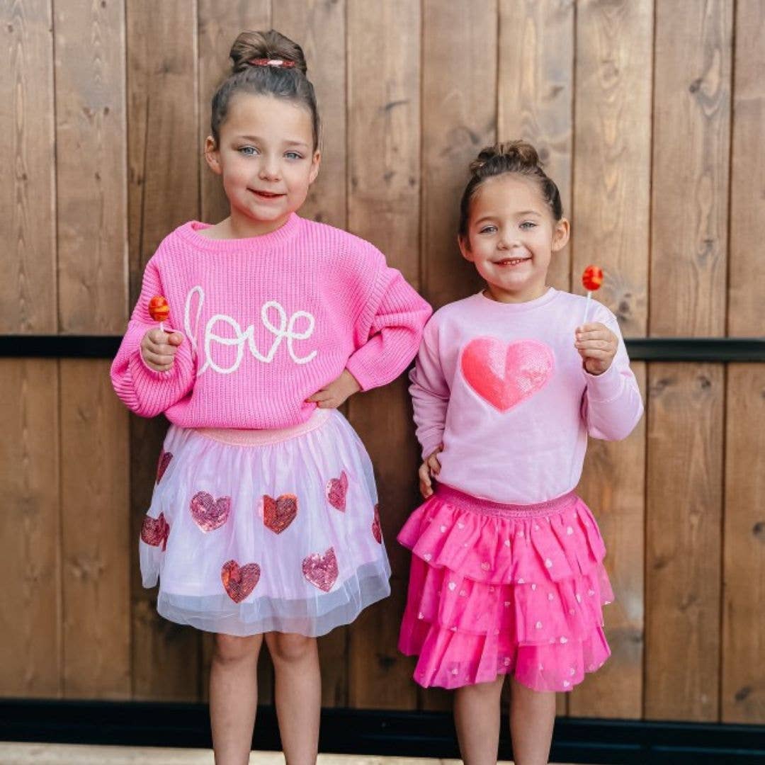 Sequin Heart Valentine's Day Tutu - Girls Clothes: 6-8Y