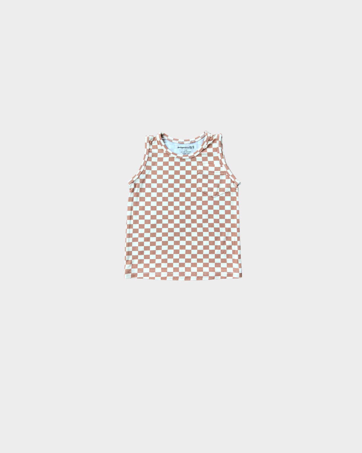 Boy's Pocket Tank in Butterscotch Checkered: 6 / Butterscotch Checkered