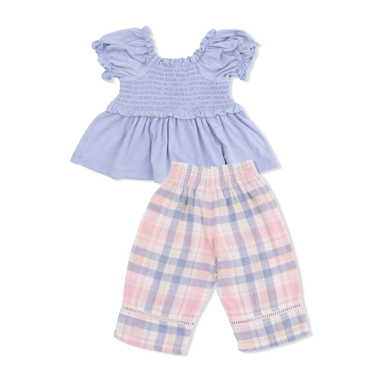 Smocked Blouse & Pant Set