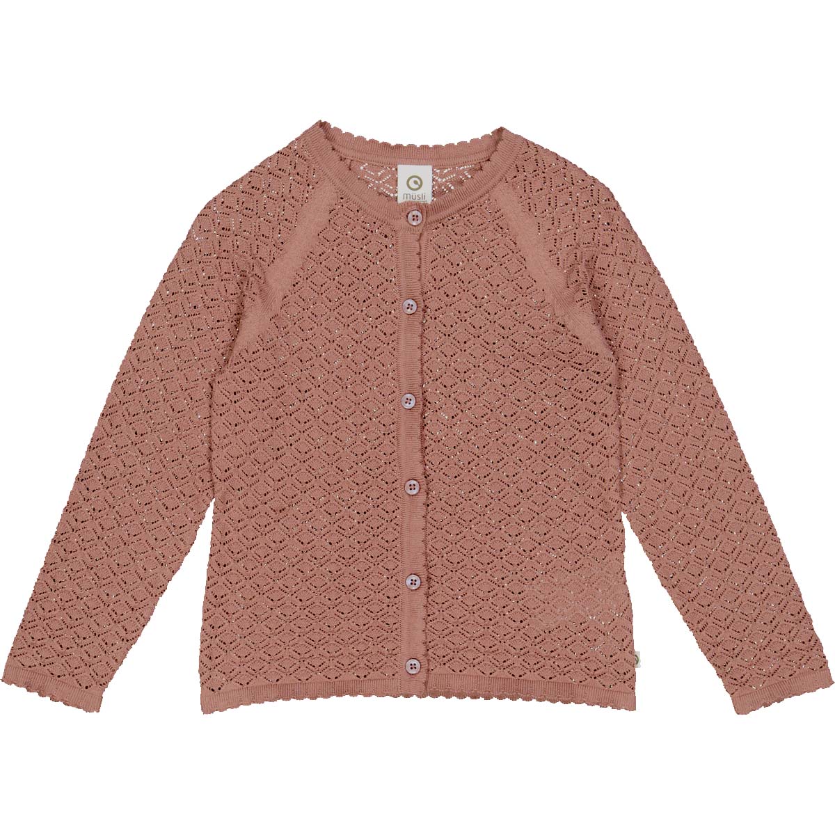 Knit scallop cardigan