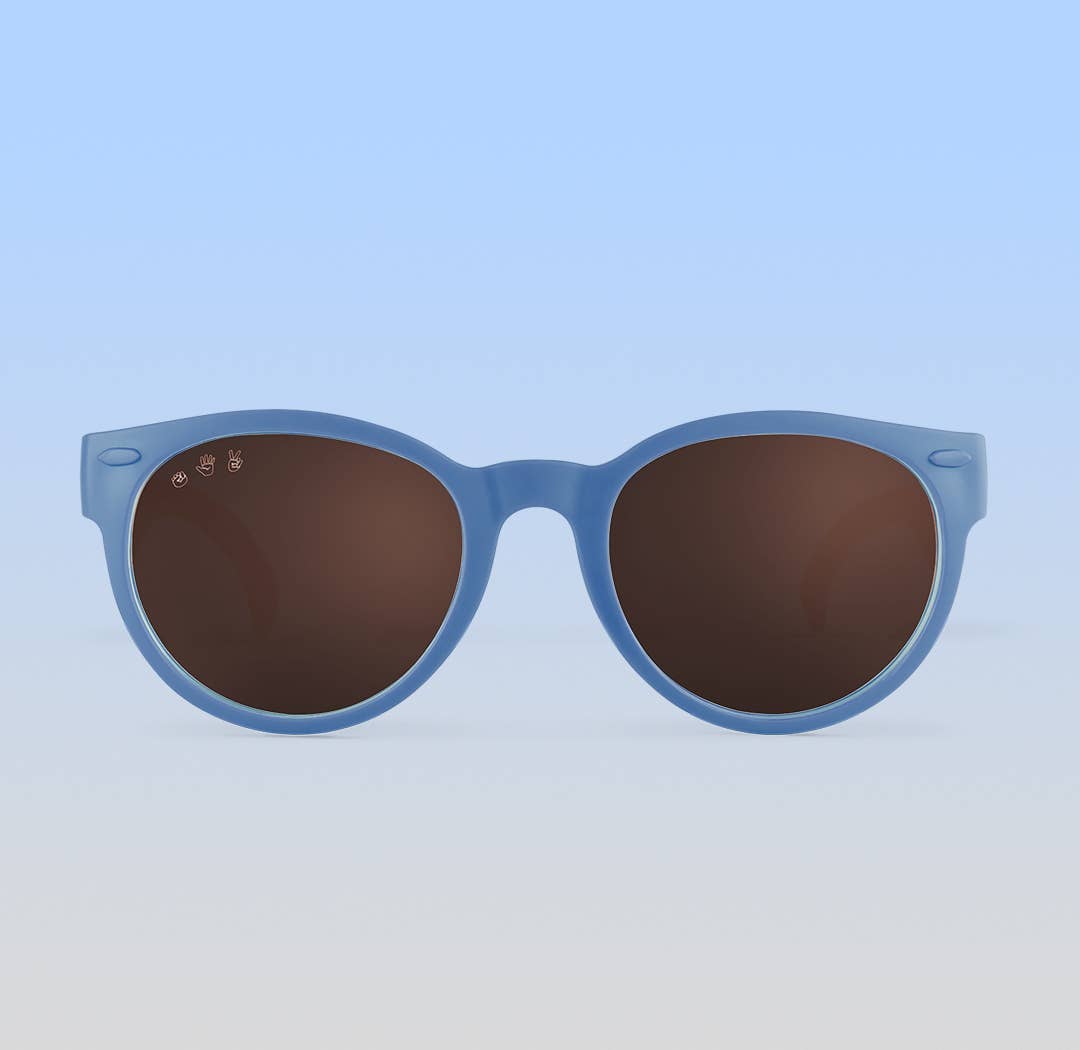 Round Sunglasses | Cloudy Blue: Toddler (Ages 2-4) / Grey Polarized Lens