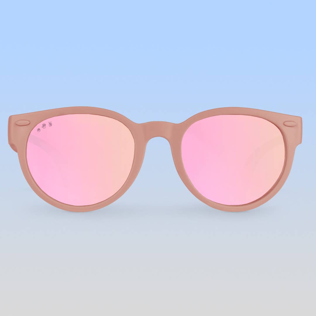 Round Sunglasses | Blush Pink: Junior (Ages 5+) / Brown Polarized Lens
