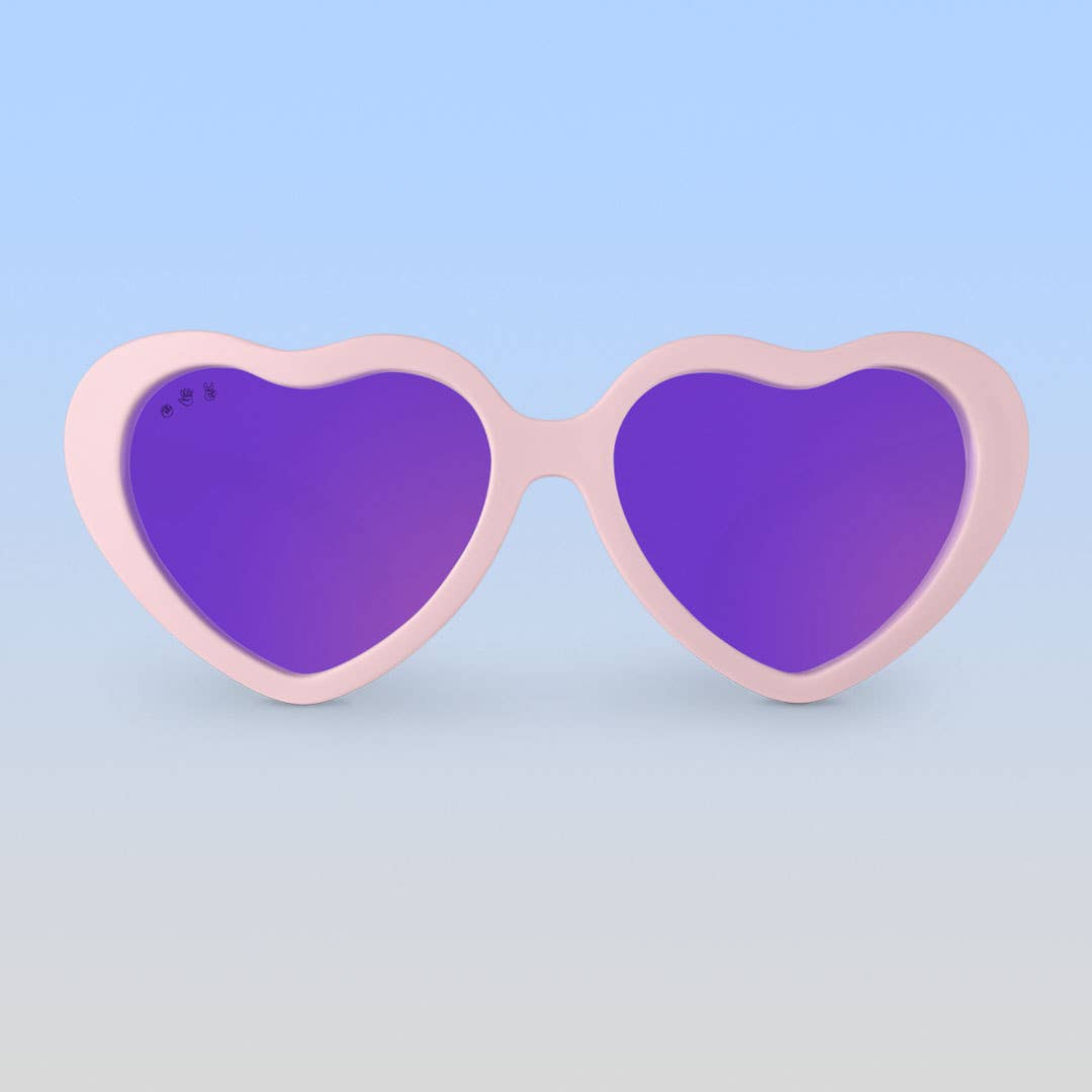 Heart Sunglasses | Peach: Toddler (Ages 2-4) / Rose Gold Polarized Lens
