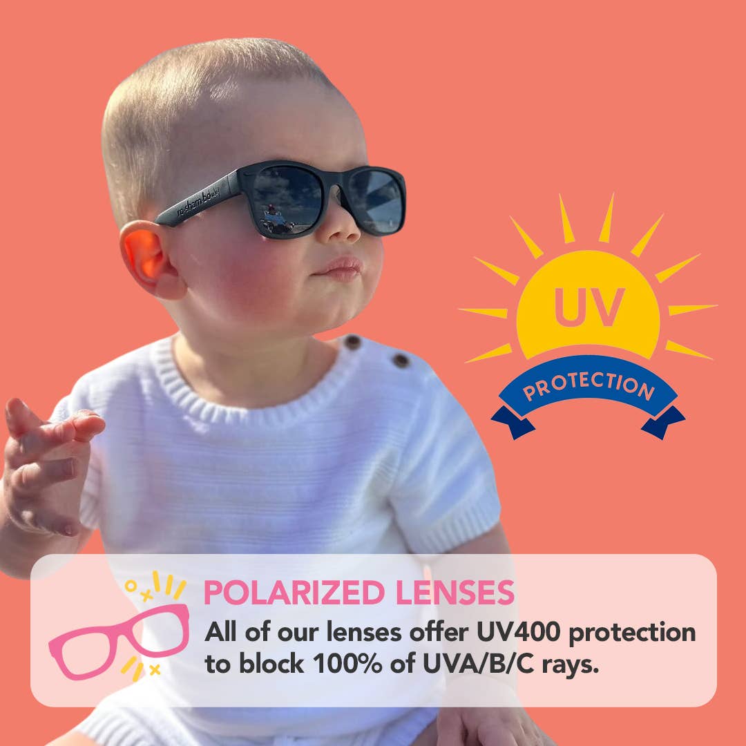 Navy Sunglasses: Adult S/M / Blue Polarized Lens