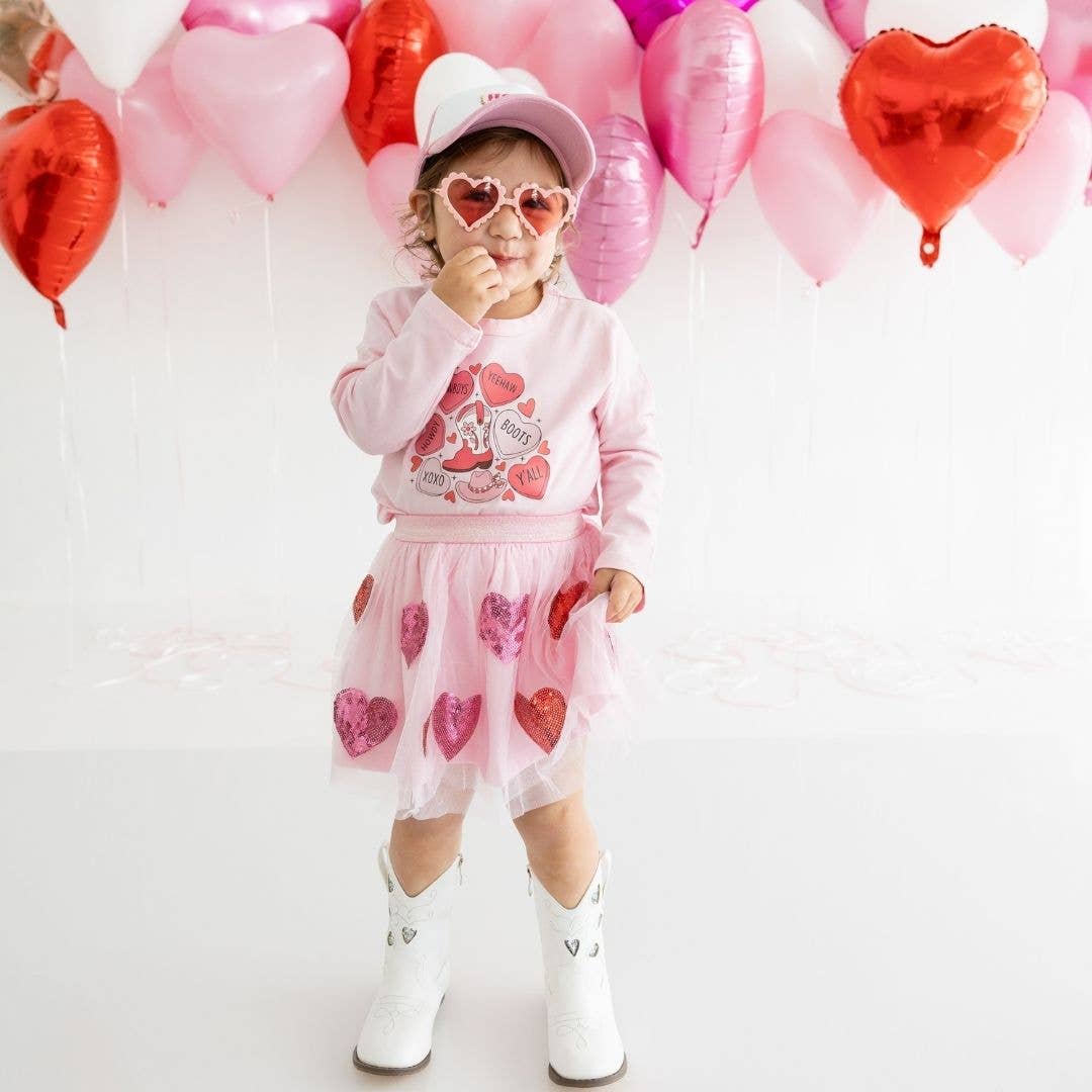 Sequin Heart Valentine's Day Tutu - Girls Clothes: 6-8Y