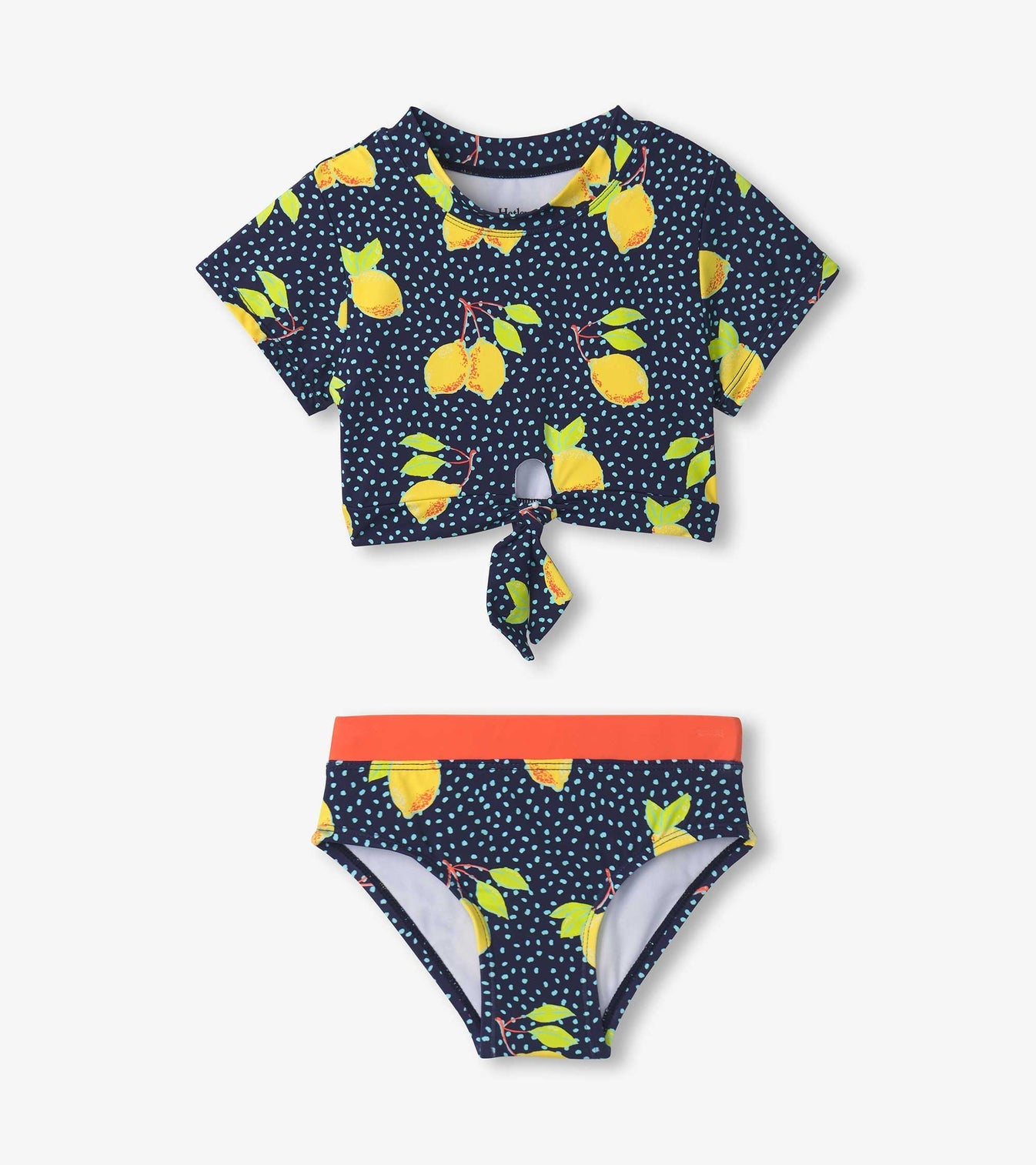 Lemon Short-Sleeve Tankini Set