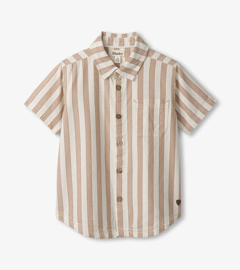 Thatched Stripes Button Down