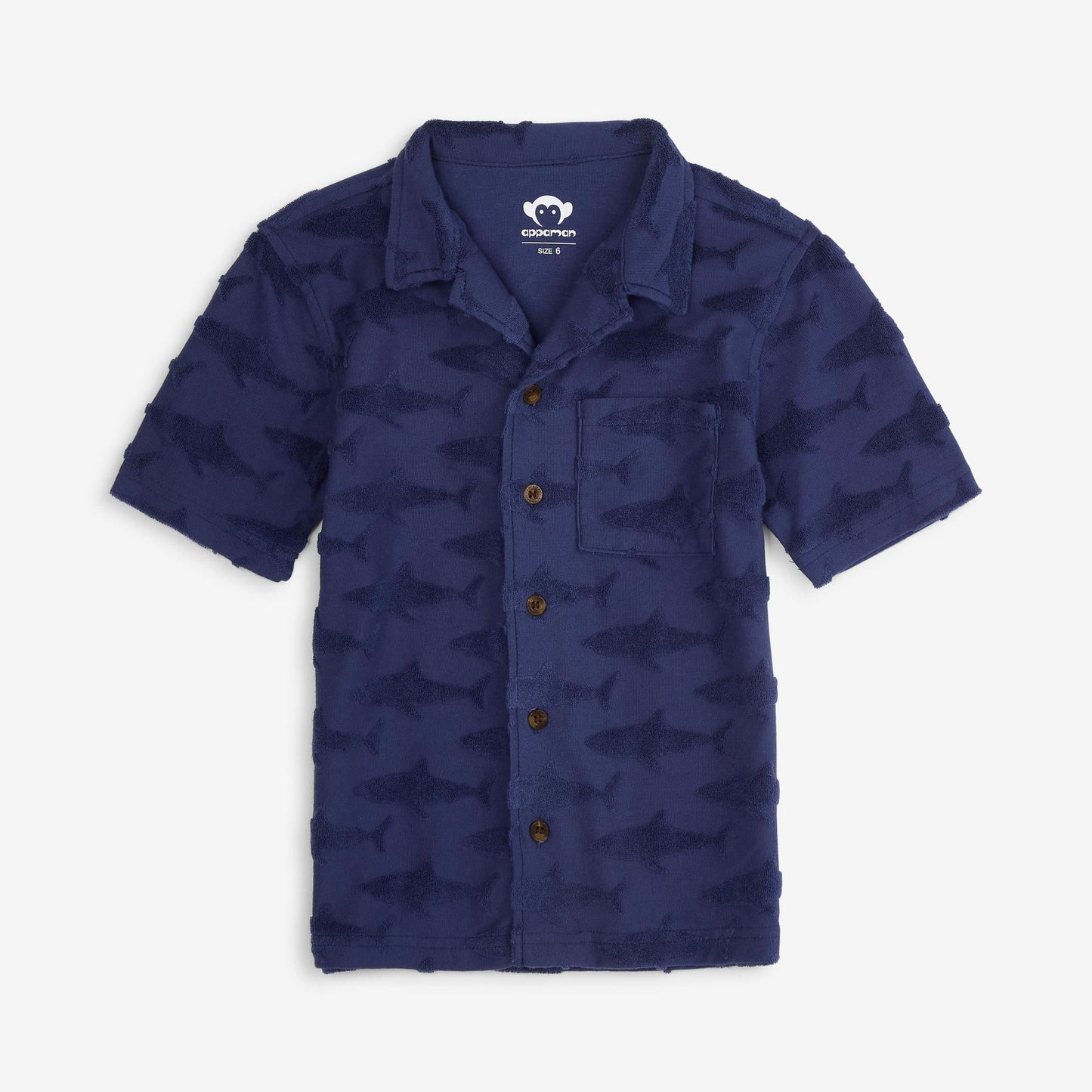 Resort Shirt Navy Sharks