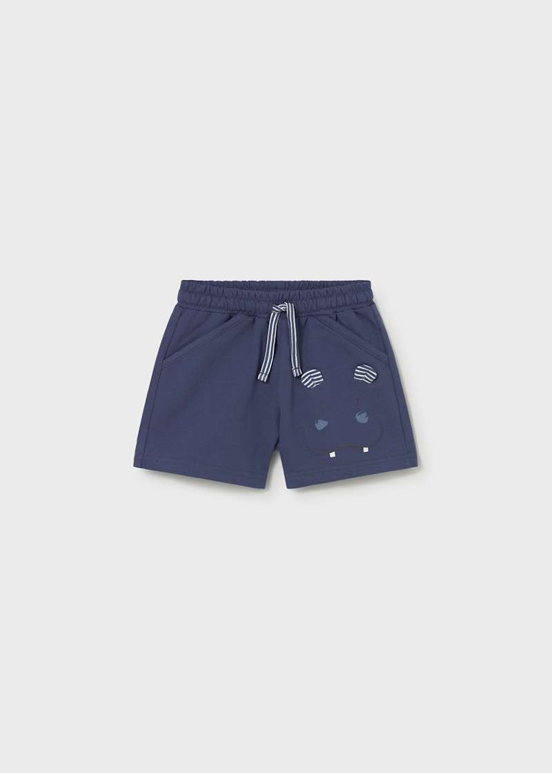 Hippo Applique T & French Terry Short Set
