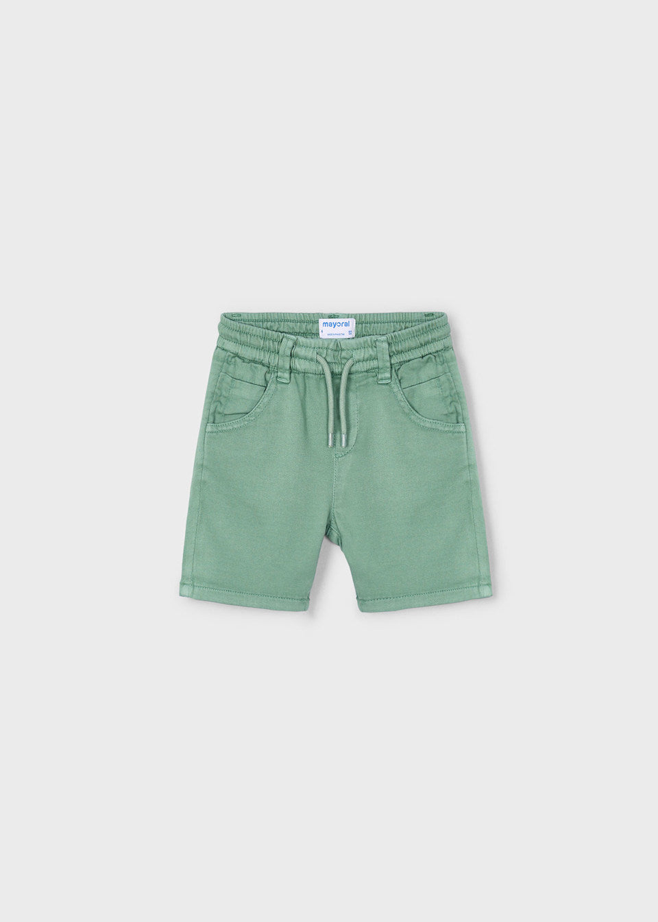 Drawstring twill shorts