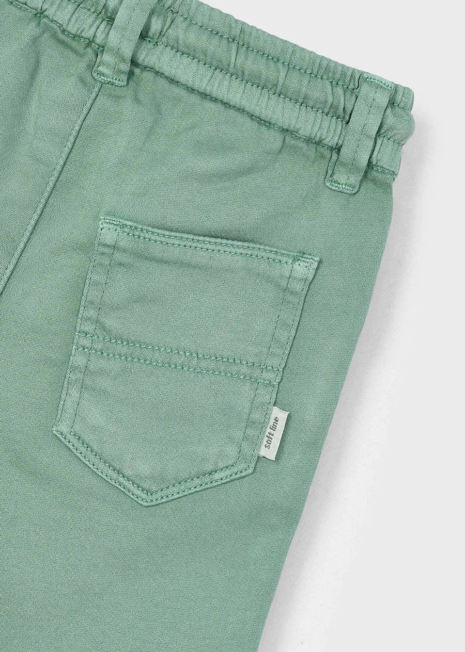 Drawstring twill shorts