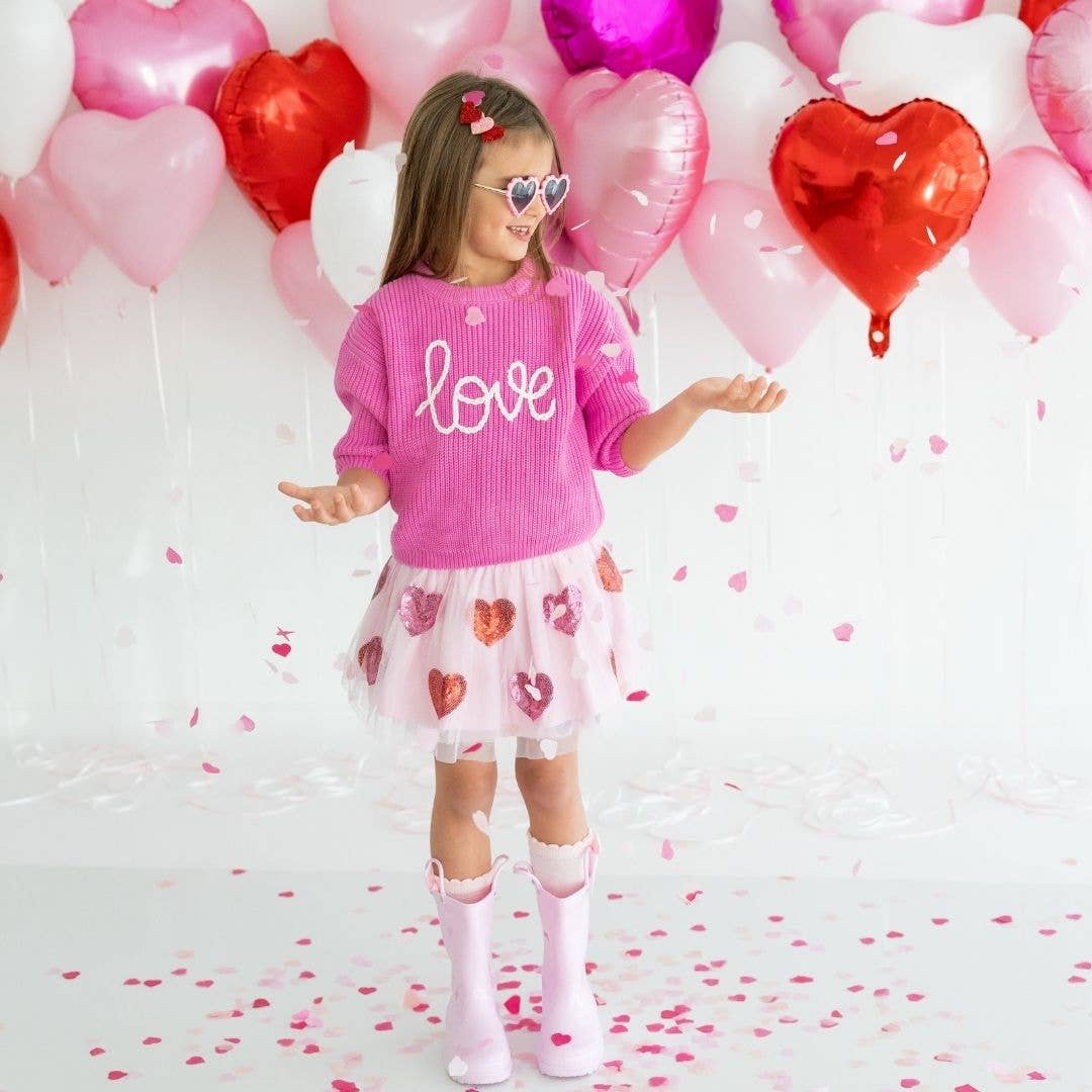 Sequin Heart Valentine's Day Tutu - Girls Clothes: 6-8Y