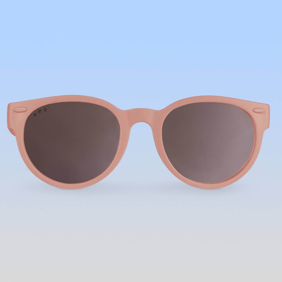 Round Sunglasses | Blush Pink: Junior (Ages 5+) / Brown Polarized Lens