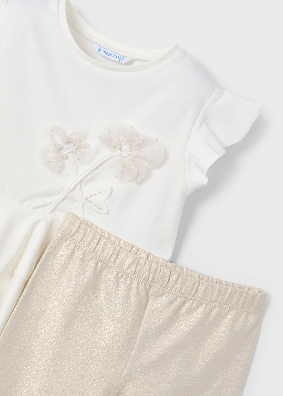 Cropped Leggings and Floral T-Shirt Set