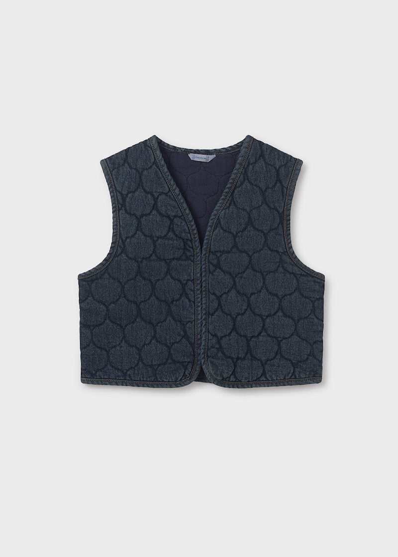 Padded Denim Vest