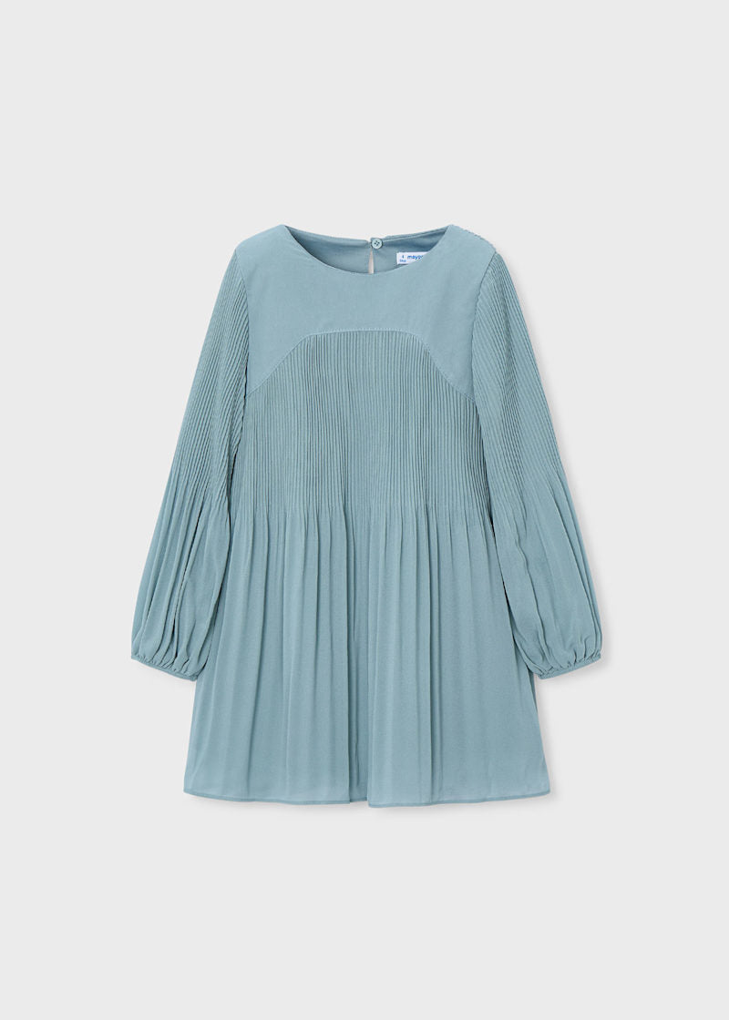 Pleated Chiffon Dress