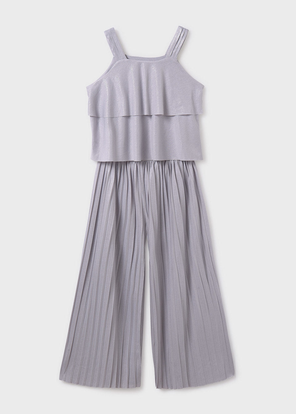 Top and Pants Set Silver