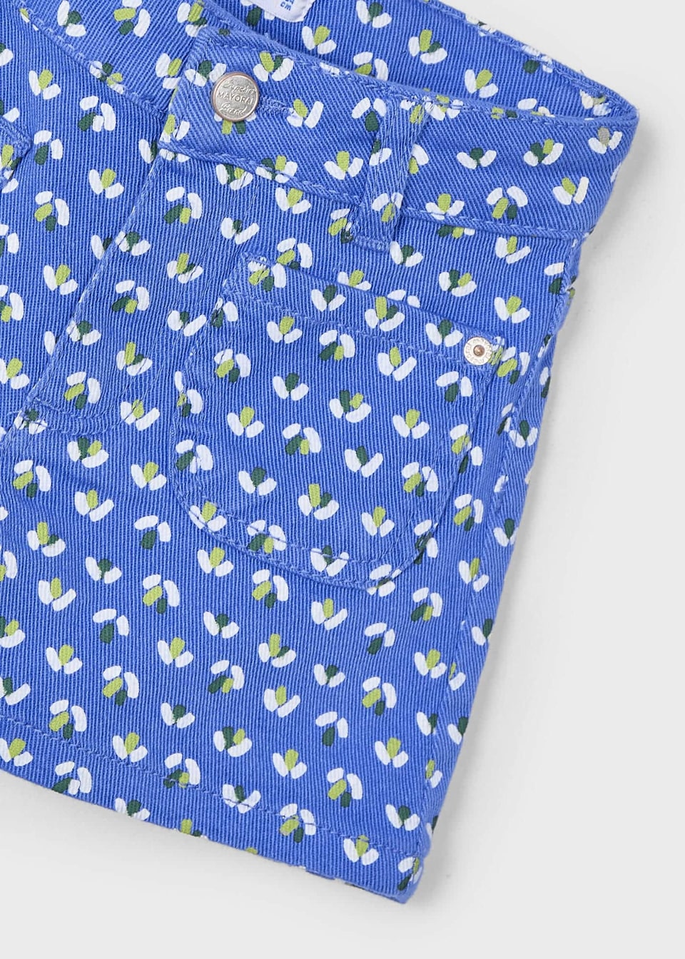 Printed Denim Shorts