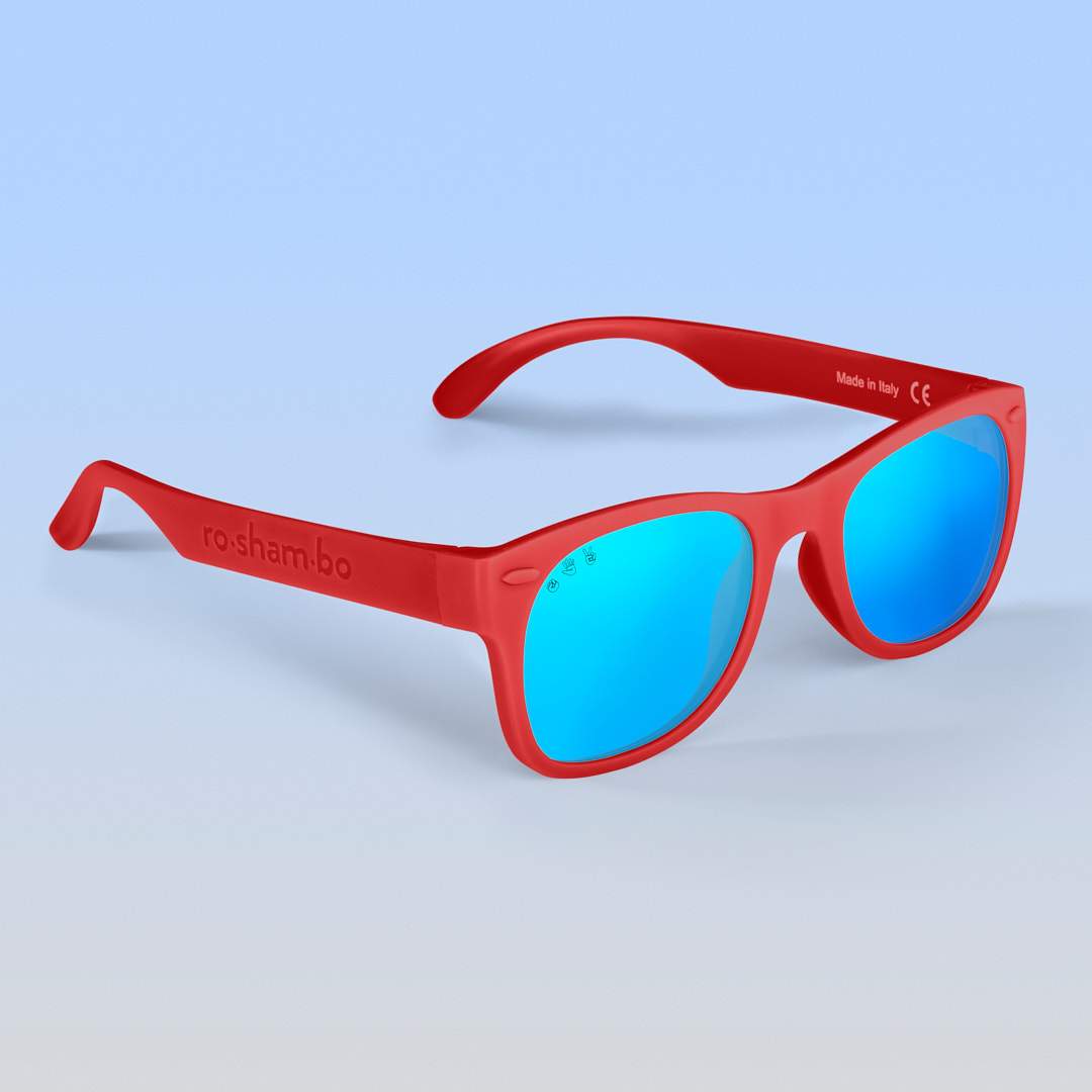 Red Sunglasses: Baby (Ages 0-2) / Chrome Polarized Lens