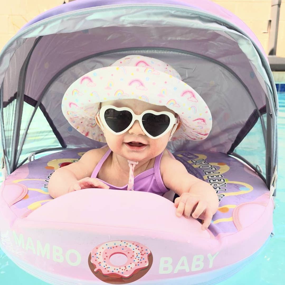 Heart Sunglasses White: Junior (Ages 5+) / Rose Gold Lens