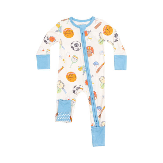 Sports Ball Friends 2-Way Zip Romper