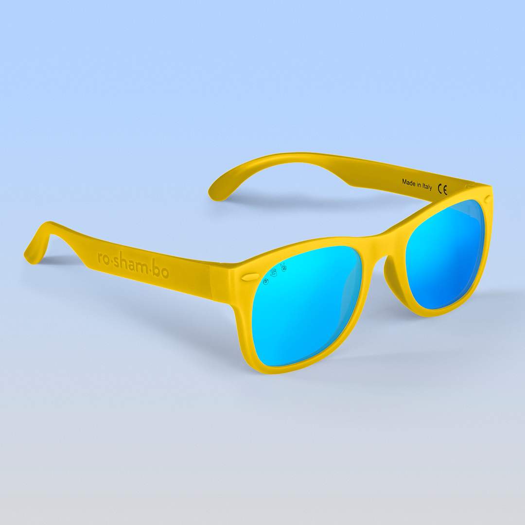 Yellow Sunglasses: Toddler (Ages 2-4) / Blue Lens