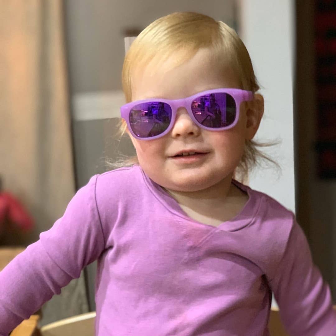 Lavender Glitter Sunglasses: Toddler (Ages 2-4) / Blue Lens
