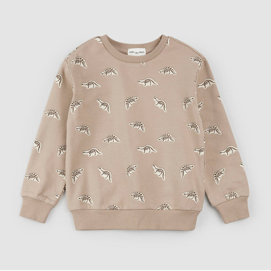 Dino Fossil Taupe Sweatshirt