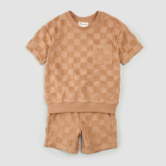 Checkerboard Terry Cloth Set