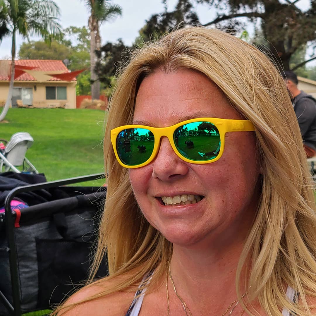 Yellow Sunglasses: Toddler (Ages 2-4) / Blue Lens