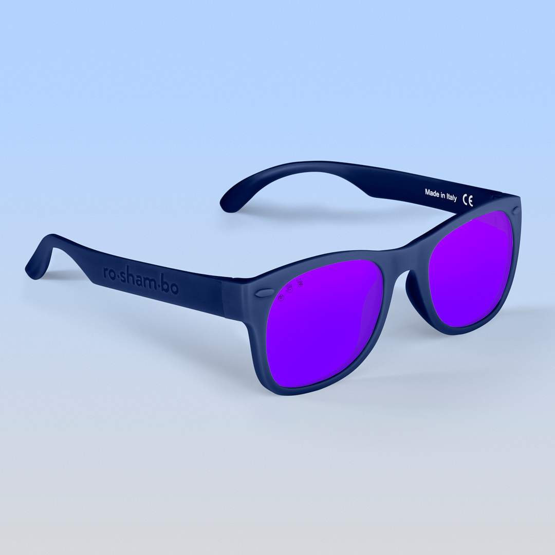 Navy Sunglasses: Baby (Ages 0-2) / Chrome Polarized Lens