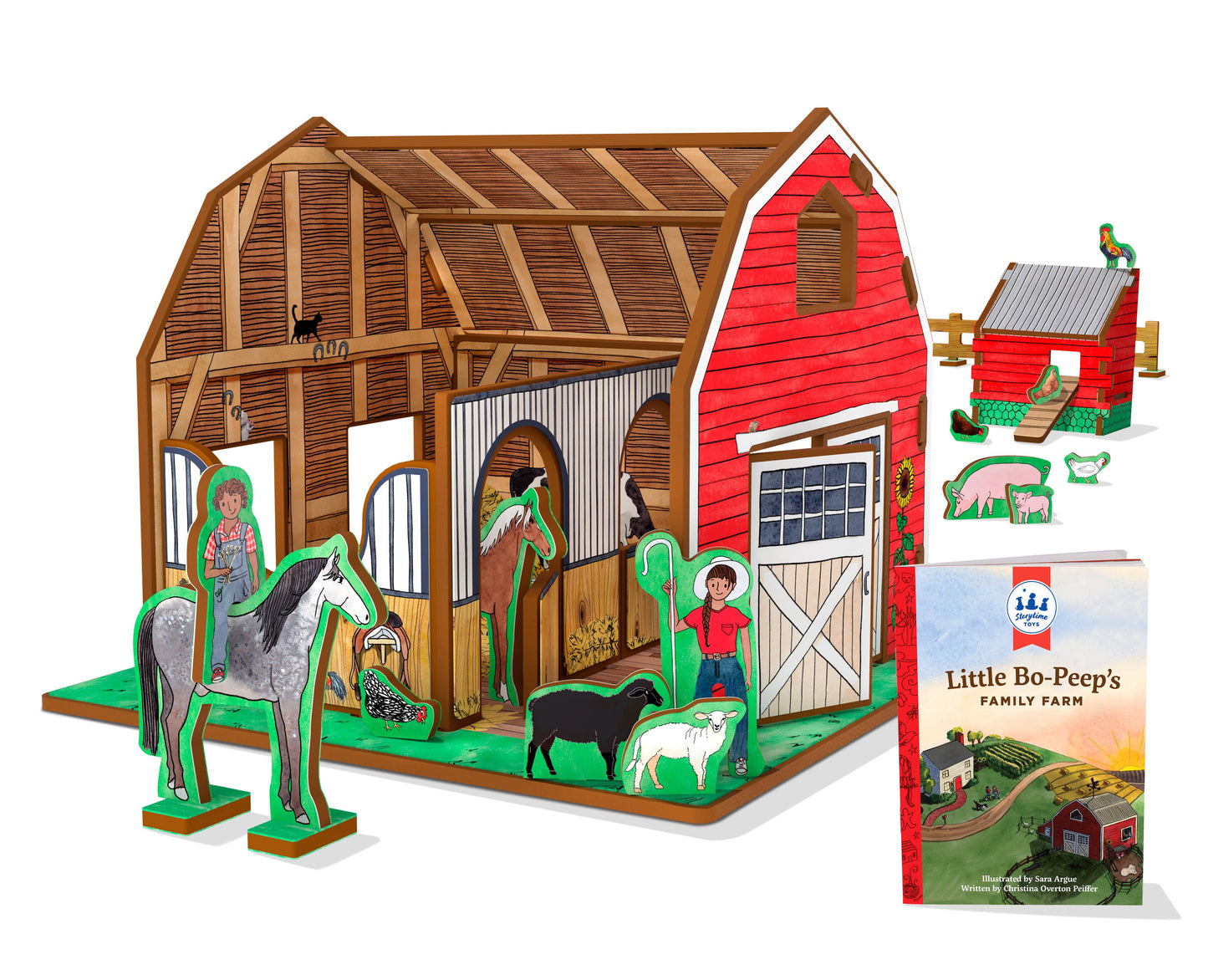Little Bo Peep's Family Farm Book and Playset