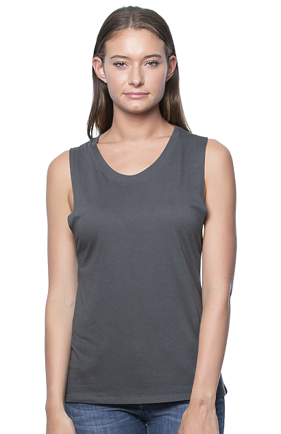 Women's Viscose Bamboo Organic Cotton Muscle: CLOUDBURST / L