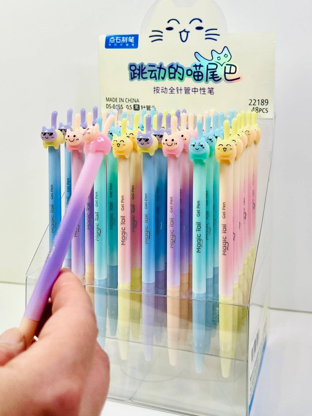 22189 Cat Tail Colors Gel Pen-48