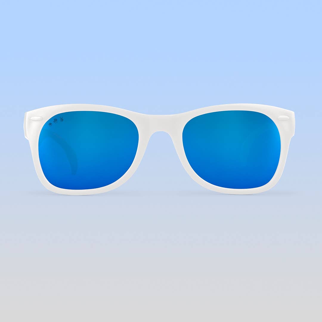 Red-White-Blue Sunglasses: Adult S/M / Blue Lens
