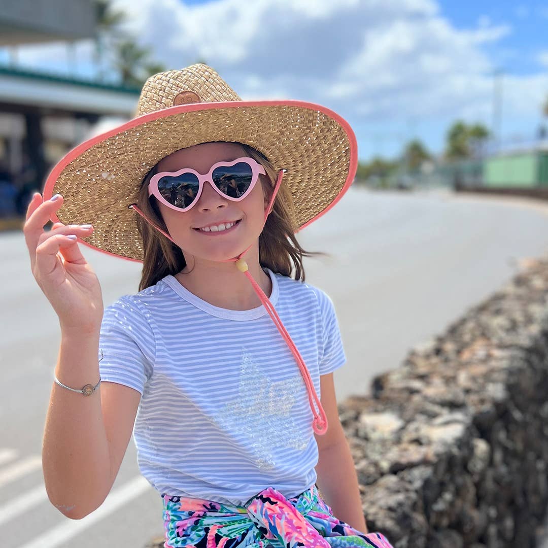 Heart Sunglasses | Peach: Baby (Ages 0-2) / Rose Gold Polarized Lens