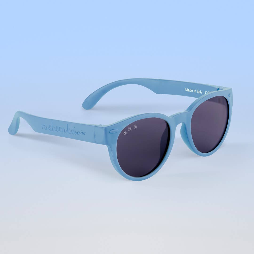 Round Sunglasses | Cloudy Blue: Baby (Ages 0-2) / Grey Polarized Lens