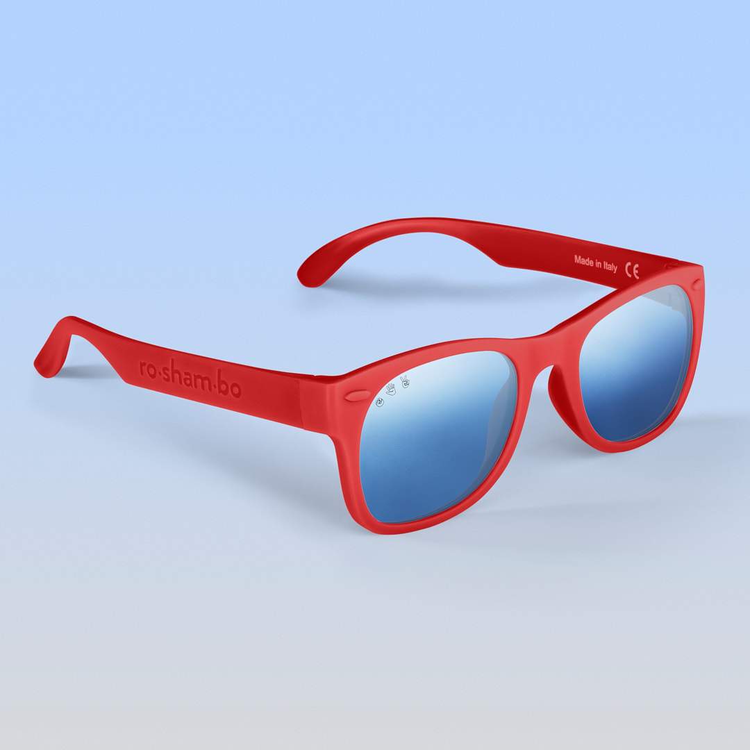 Red Sunglasses: Baby (Ages 0-2) / Chrome Polarized Lens