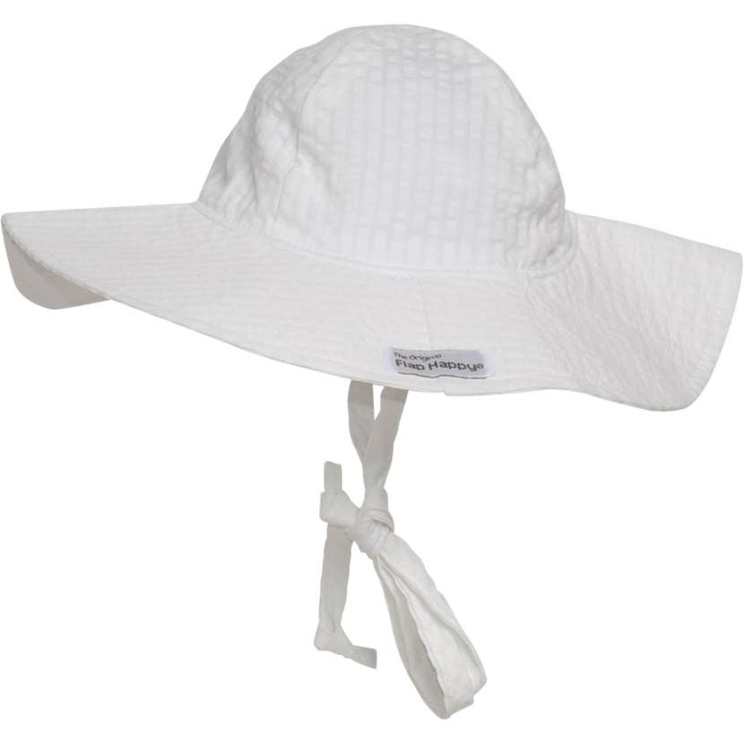 Kids UPF50+ Girls and Boys Floppy Sun Hat: Chambray / XL