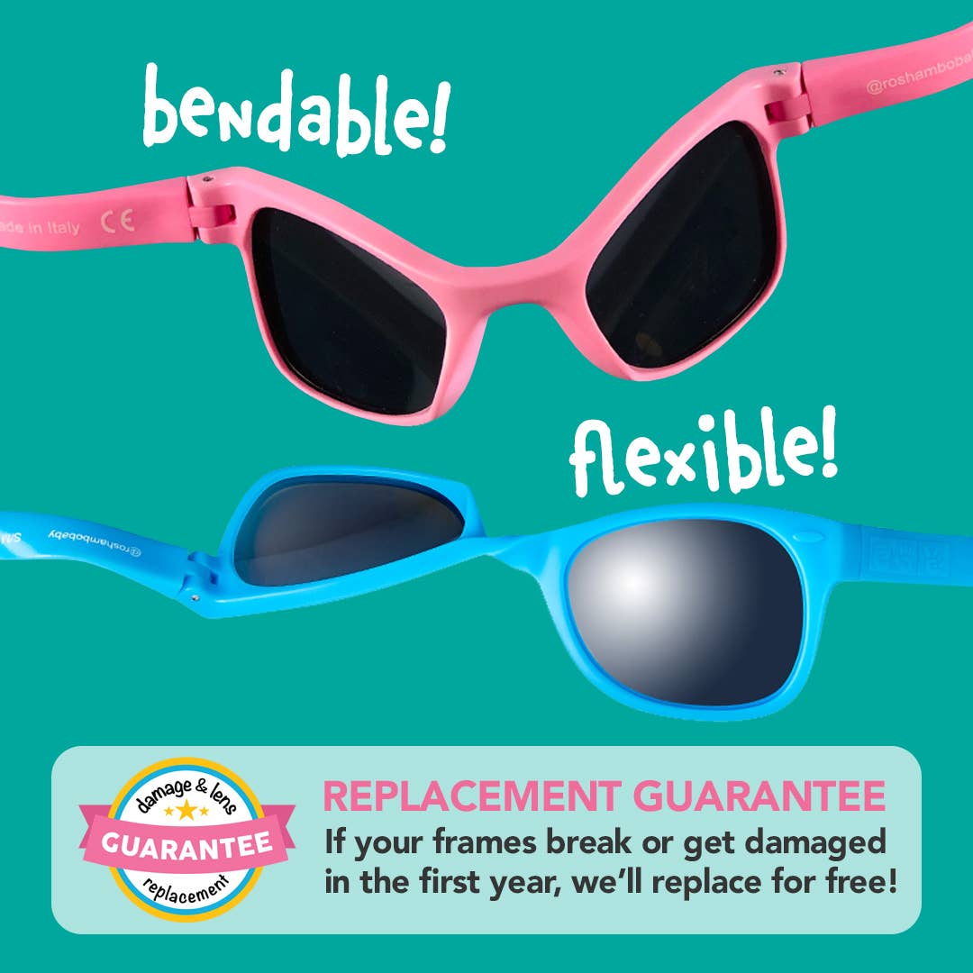 Round Sunglasses | Cloudy Blue: Junior (Ages 5+) / Grey Polarized Lens