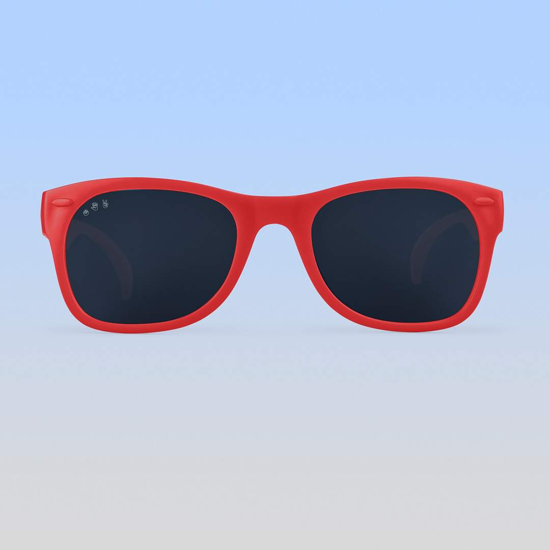 Red Sunglasses: Baby (Ages 0-2) / Chrome Polarized Lens