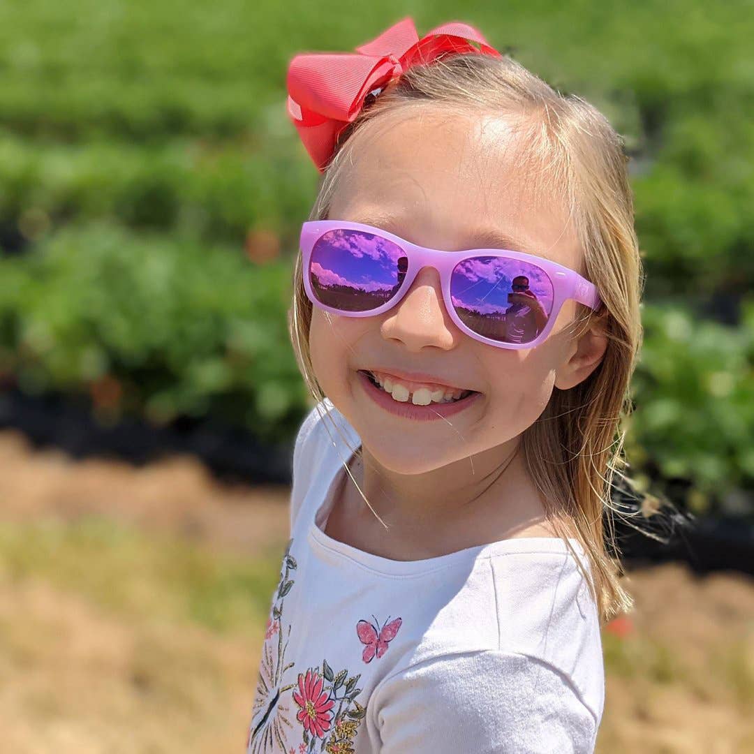 Lavender Glitter Sunglasses: Toddler (Ages 2-4) / Blue Lens