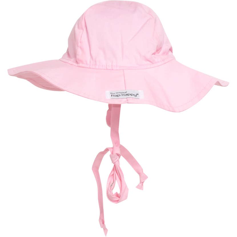 Kids UPF50+ Girls and Boys Floppy Sun Hat: Rainbow Ombre / M