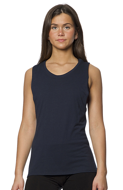 Women's Viscose Bamboo Organic Cotton Muscle: CLOUDBURST / L