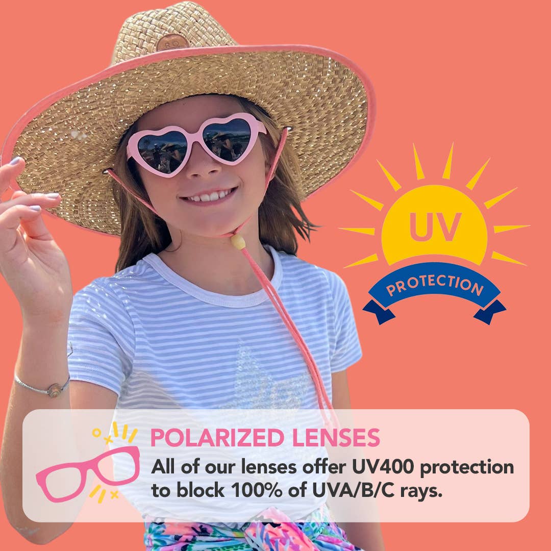 Heart Sunglasses | White: Junior (Ages 5+) / Purple Lens