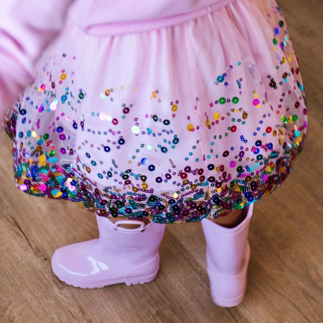 Pink Confetti Tutu - Dress Up Skirt - Kids Tutu: 2-4Y