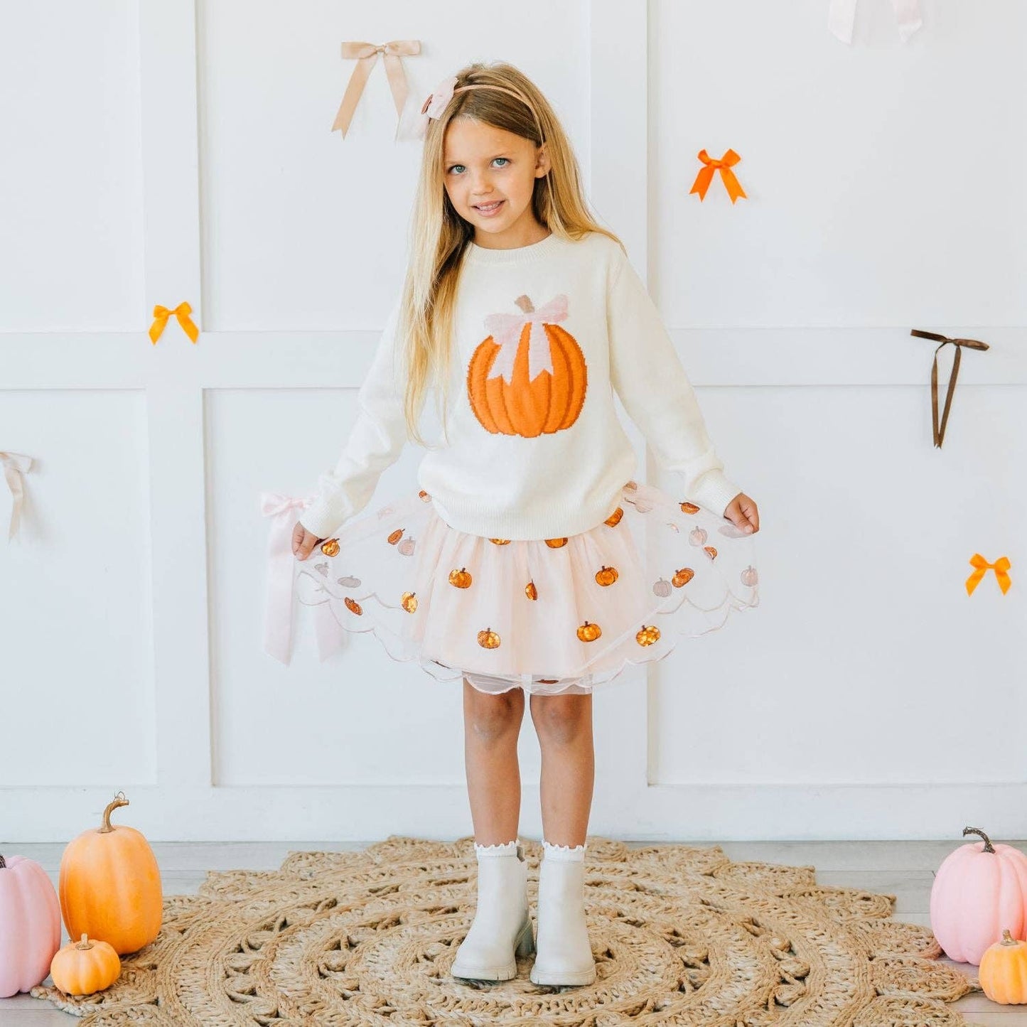 Pumpkin Sequin Scallop Tutu