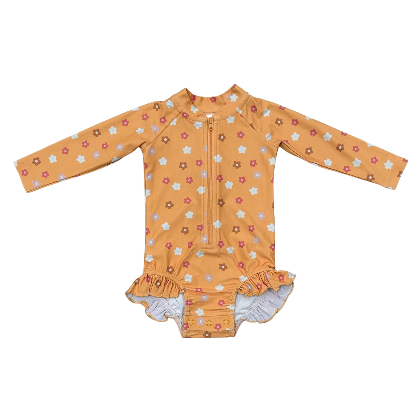 Ruffle Rash Guard Baby Swimsuit