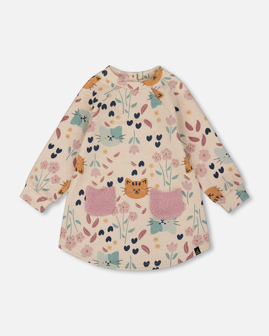 Shimmer French Terry Cat Dress